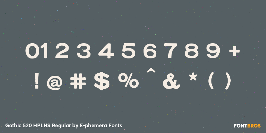 Gothic 520 HPLHS Regular Font Poster #4