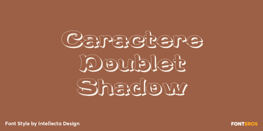 Caractere Doublet Shadow Poster