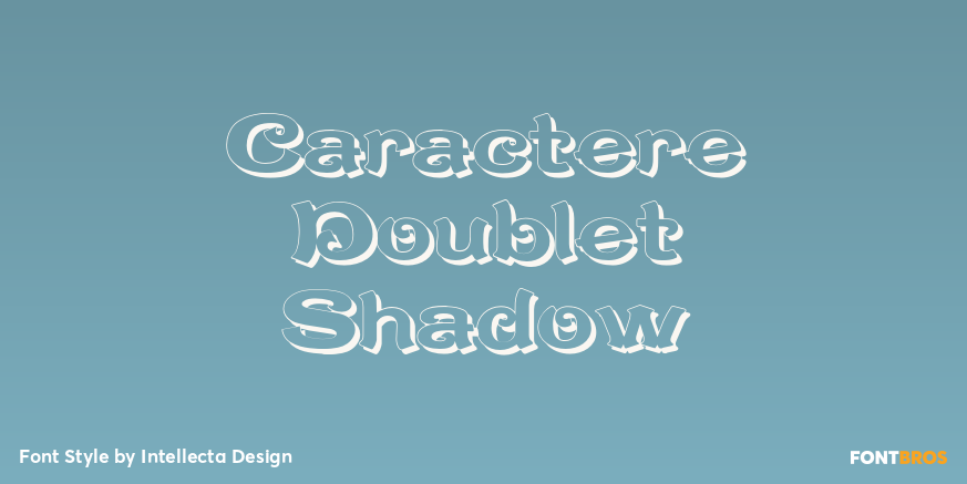 Caractere Doublet Shadow Poster