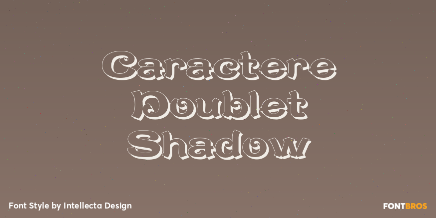 Caractere Doublet Shadow Poster