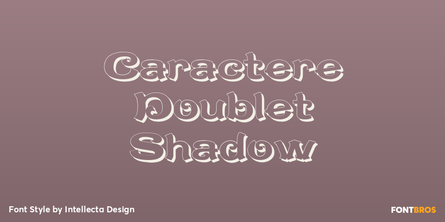 Caractere Doublet Shadow Poster