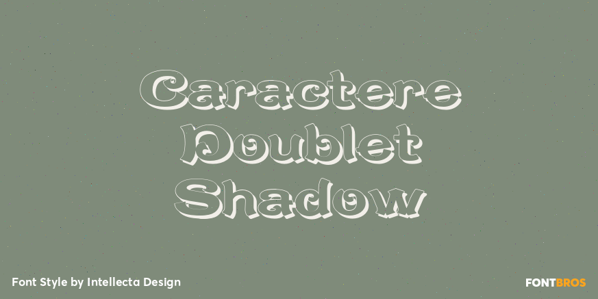 Caractere Doublet Shadow Poster