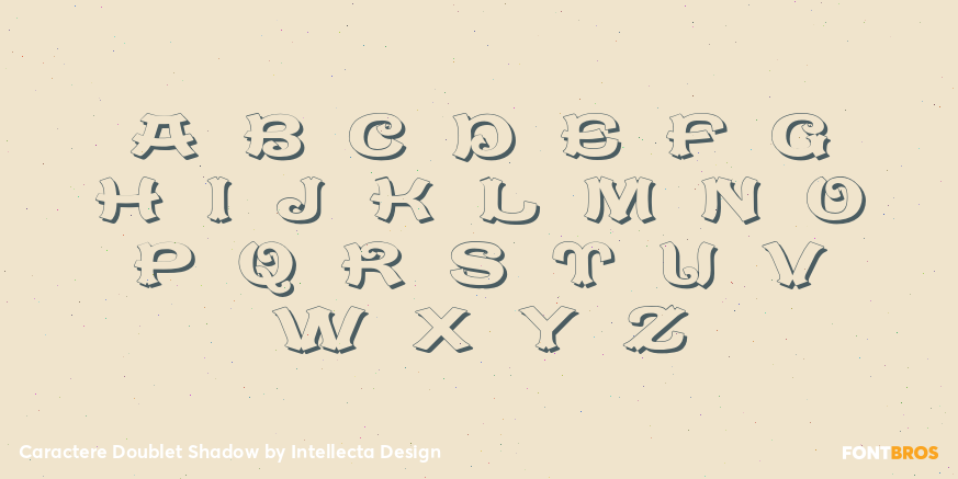 Caractere Doublet Shadow Font Poster #2