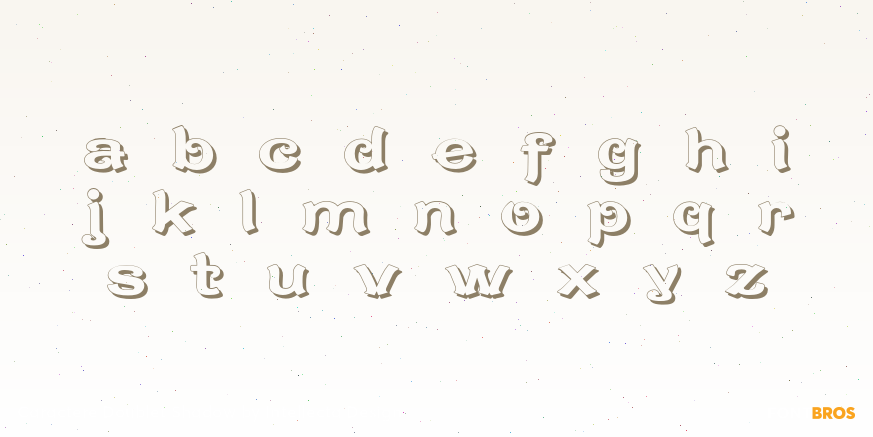 Caractere Doublet Shadow Font Poster #3