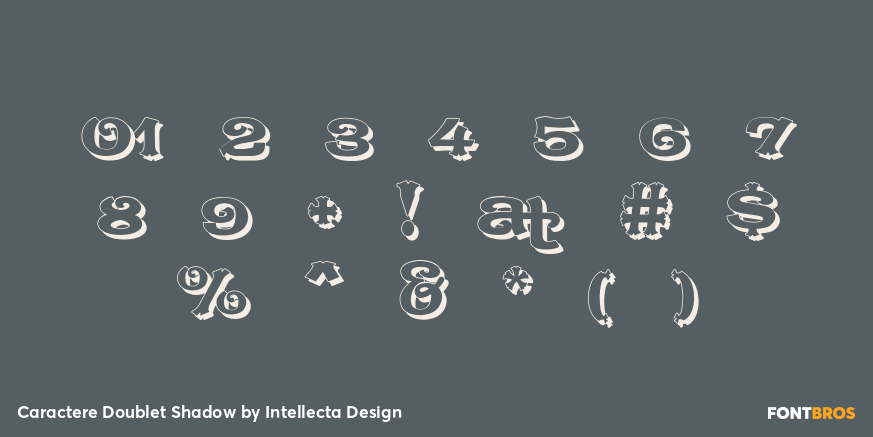 Caractere Doublet Shadow Font Poster #4