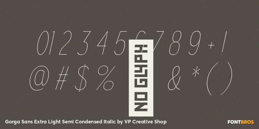 Gorga Sans Extra Light Semi Condensed Italic Font Poster #4