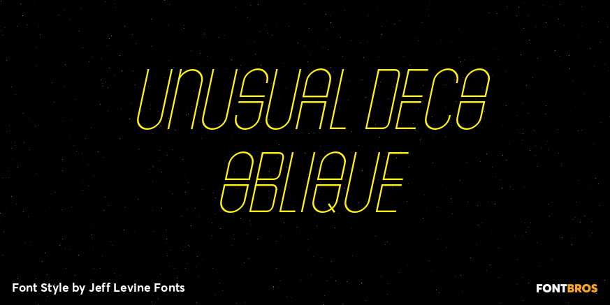 Unusual Deco Oblique Font Poster #1