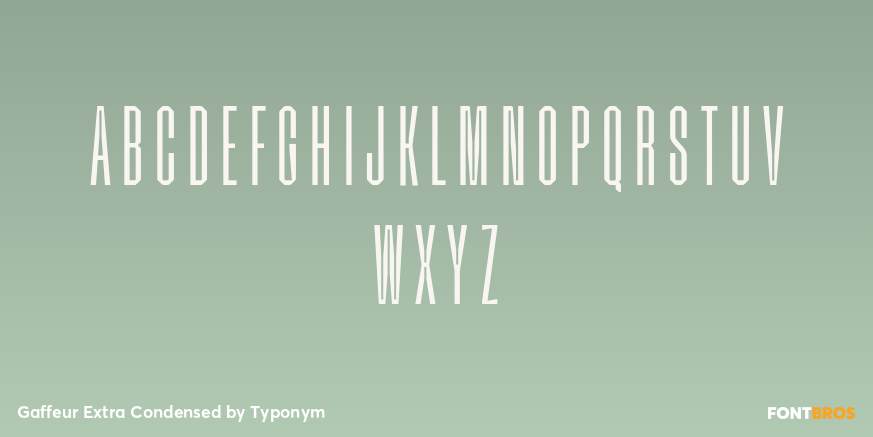 Gaffeur Extra Condensed Font Poster #3