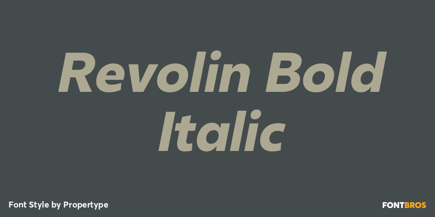 Revolin Bold Italic Poster