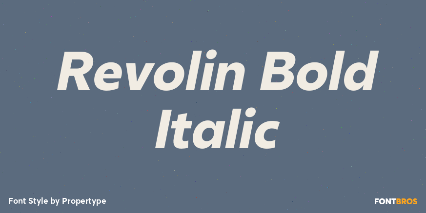 Revolin Bold Italic Poster