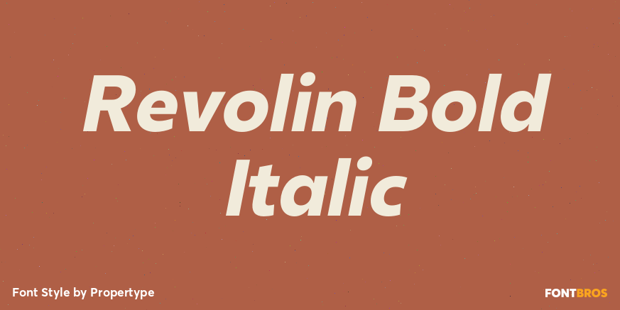 Revolin Bold Italic Poster
