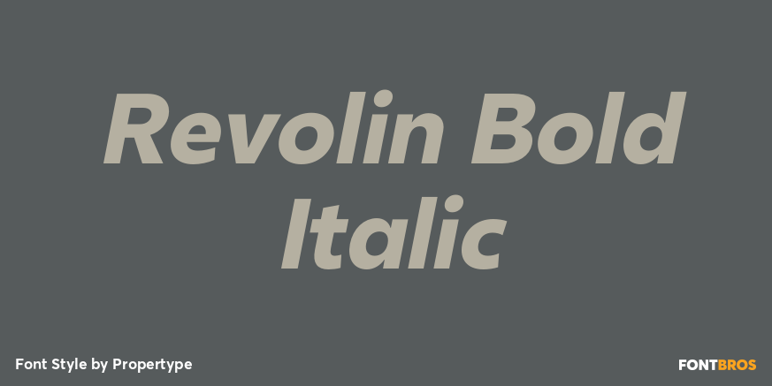 Revolin Bold Italic Poster