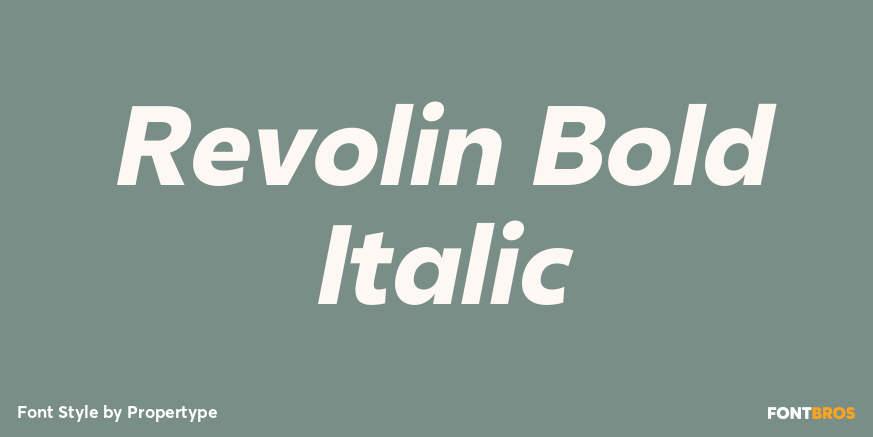 Revolin Bold Italic Poster