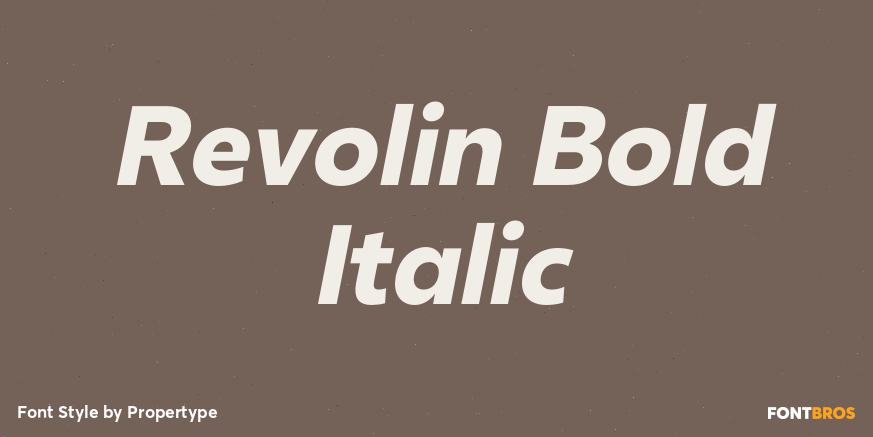 Revolin Bold Italic Poster