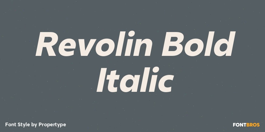 Revolin Bold Italic Poster