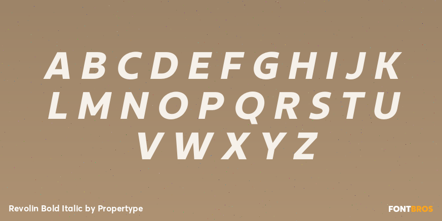 Revolin Bold Italic Font Poster #2
