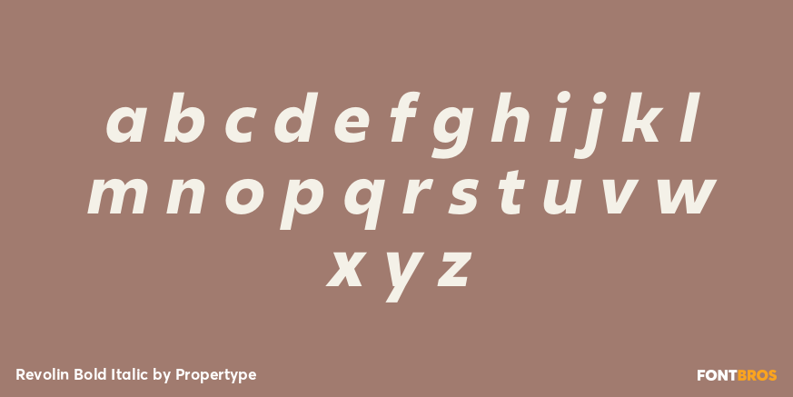 Revolin Bold Italic Font Poster #3
