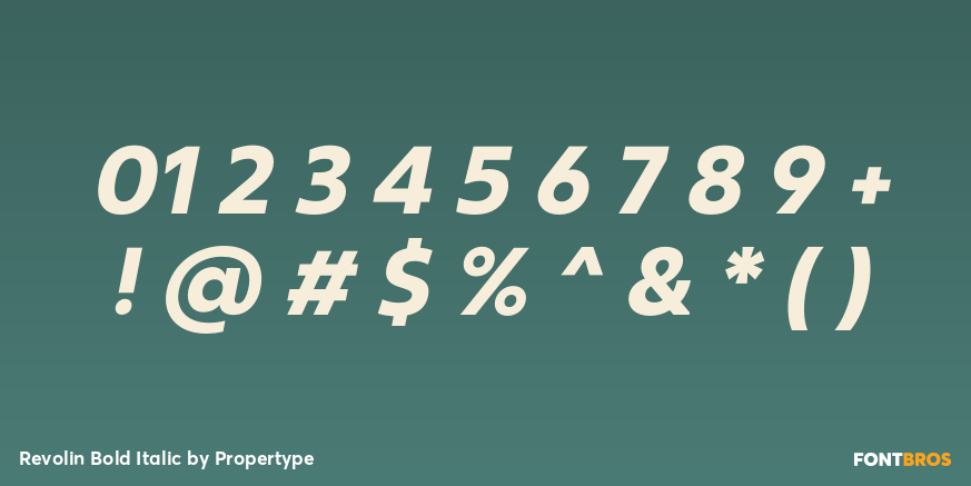 Revolin Bold Italic Font Poster #4