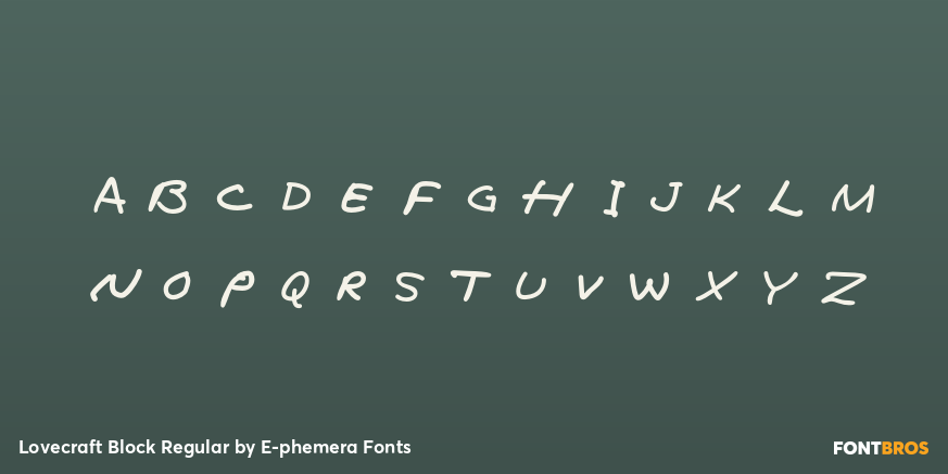 Lovecraft Block Regular Font Poster #2