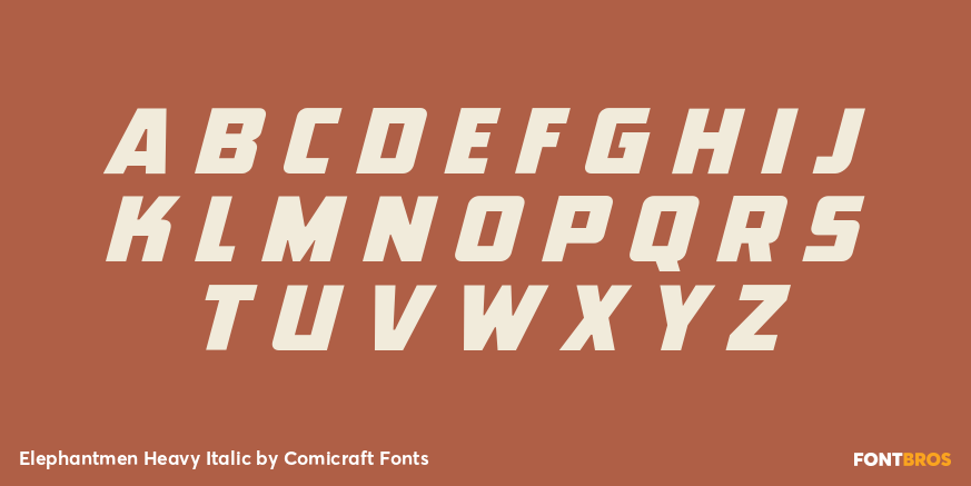 Elephantmen Heavy Italic Font Poster #2