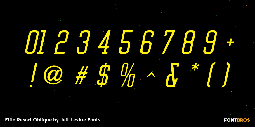 Elite Resort Oblique Font Poster #4