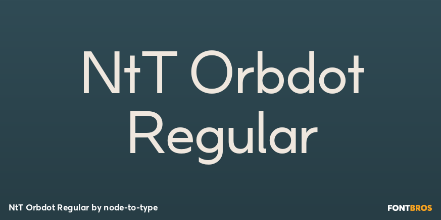 NtT Orbdot Regular Font Poster