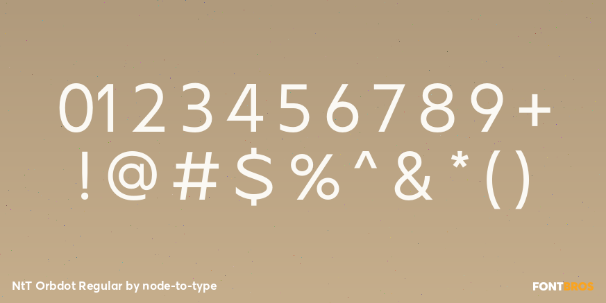 NtT Orbdot Regular Font Poster #4