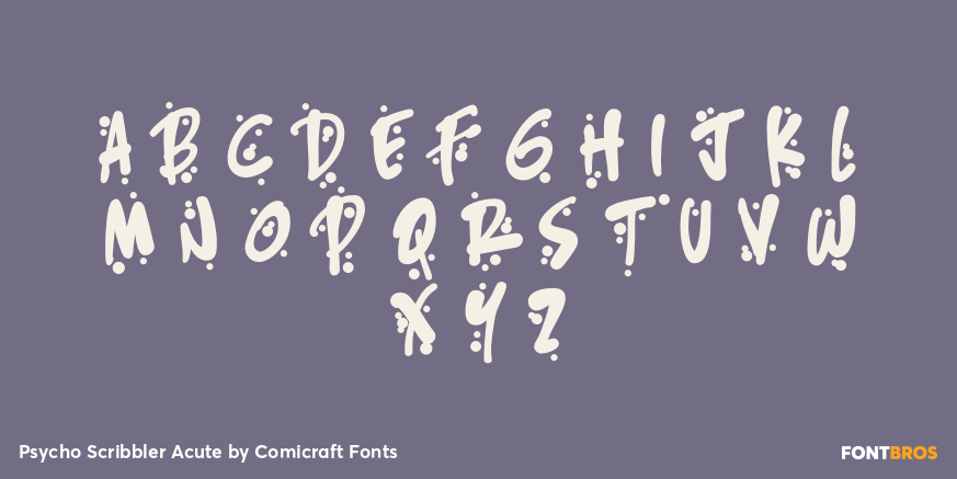 Psycho Scribbler Acute Font Poster #2