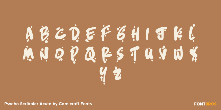 Psycho Scribbler Acute Font Poster #3