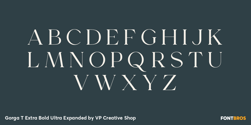 Gorga T Extra Bold Ultra Expanded Font Poster #2
