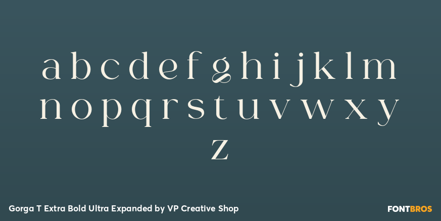 Gorga T Extra Bold Ultra Expanded Font Poster #3