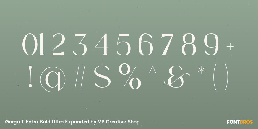 Gorga T Extra Bold Ultra Expanded Font Poster #4