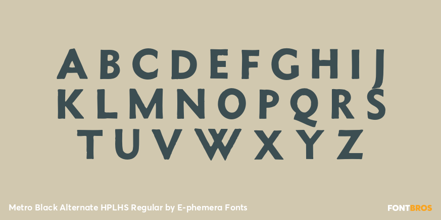 Metro Black Alternate HPLHS Regular Font Poster #2