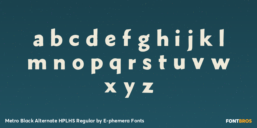 Metro Black Alternate HPLHS Regular Font Poster #3