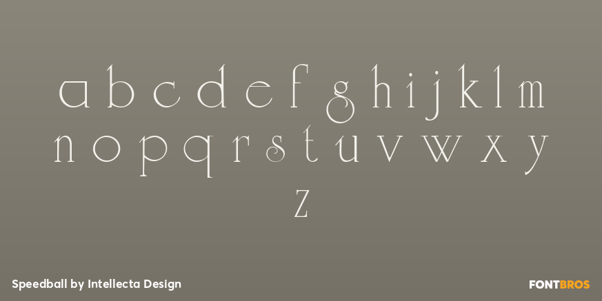 Speedball Font Poster #3