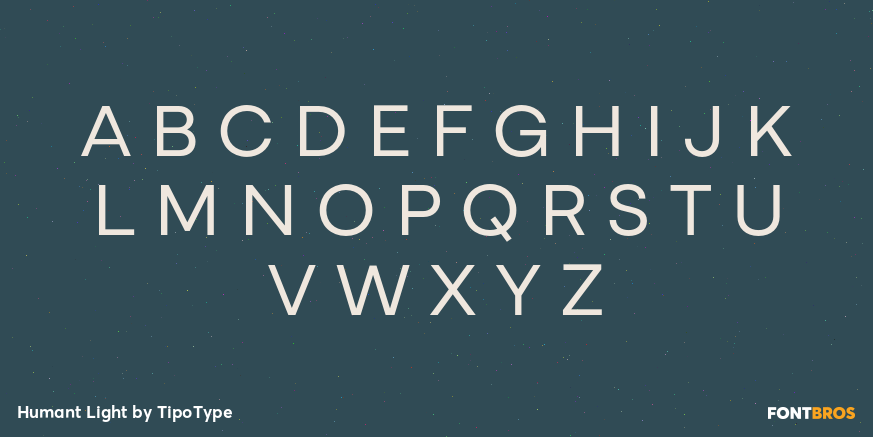 Humant Light Font Poster #2