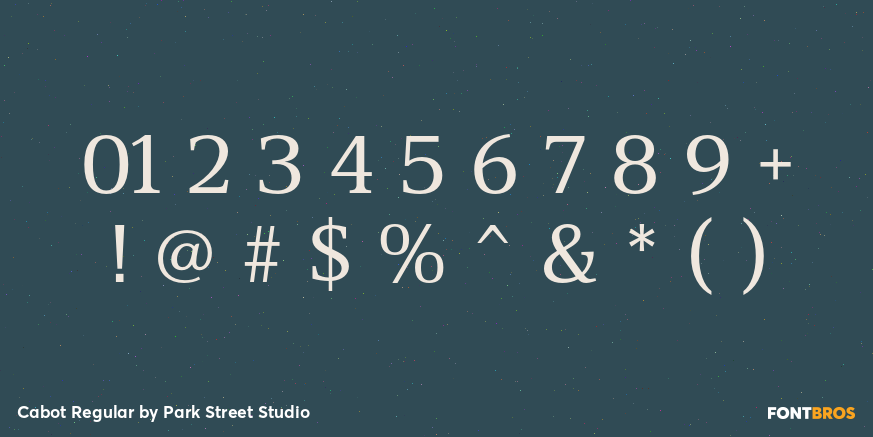 Cabot Regular Font Poster #4