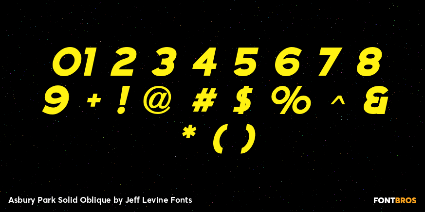 Asbury Park Solid Oblique Font Poster #1