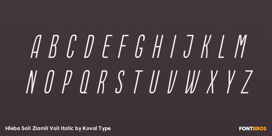 Hleba Soli Ziamli Voli Italic Font Poster #2