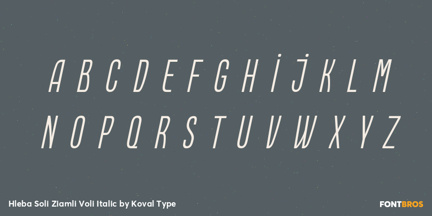 Hleba Soli Ziamli Voli Italic Font Poster #3