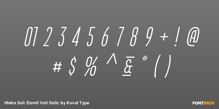 Hleba Soli Ziamli Voli Italic Font Poster #4