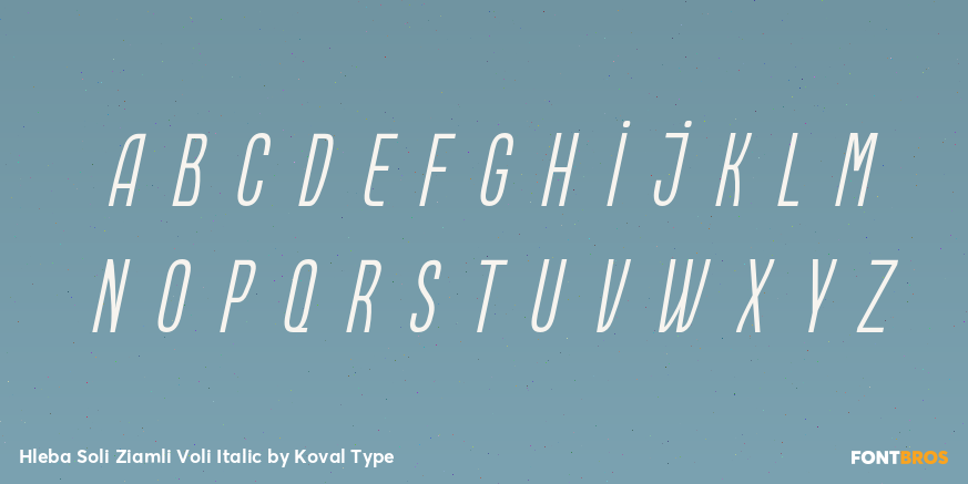 Hleba Soli Ziamli Voli Italic Font Poster #1