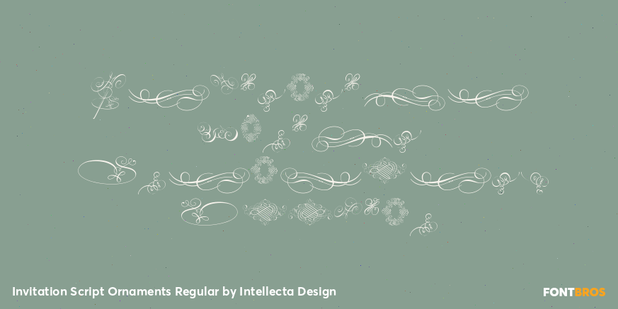 Invitation Script Ornaments Regular Poster