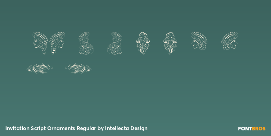 Invitation Script Ornaments Regular Font Poster #4