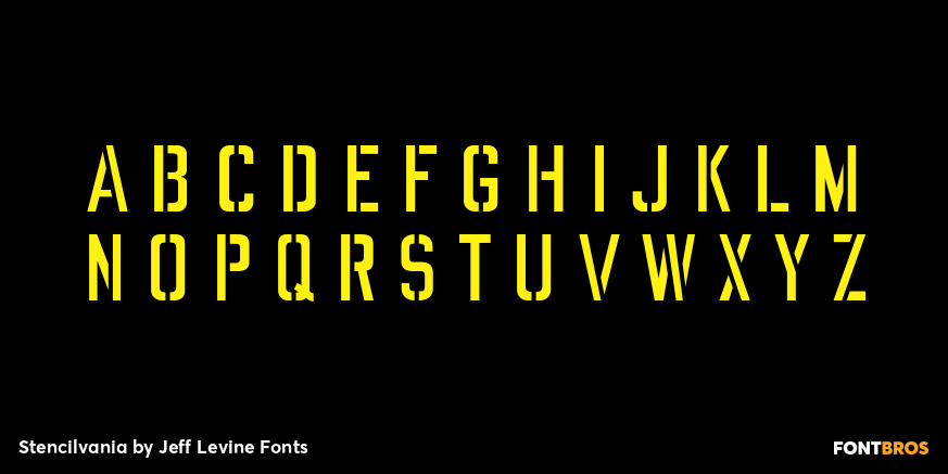 Stencilvania Font Poster #3