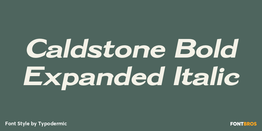 Caldstone Bold Expanded Italic Poster