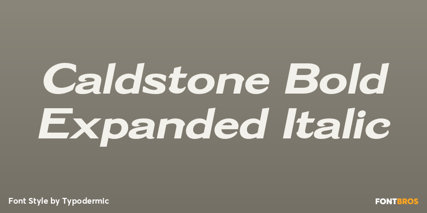 Caldstone Bold Expanded Italic Poster