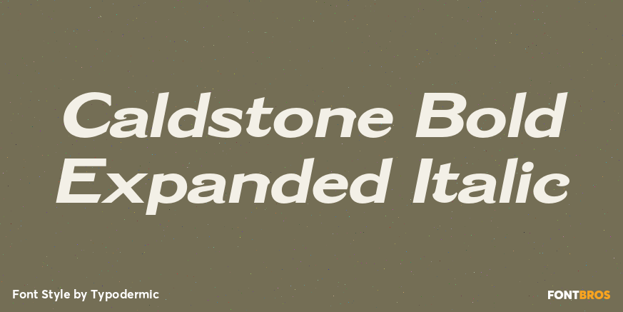 Caldstone Bold Expanded Italic Poster