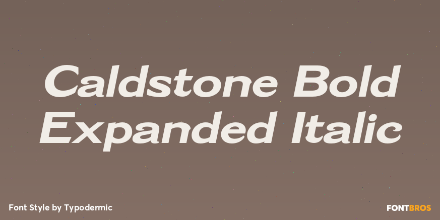 Caldstone Bold Expanded Italic Poster