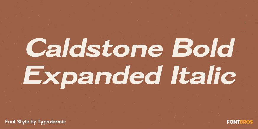 Caldstone Bold Expanded Italic Poster